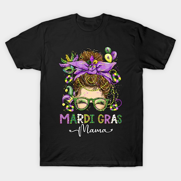 Mardi Gras Mama Mask Gift T-Shirt by mansoury